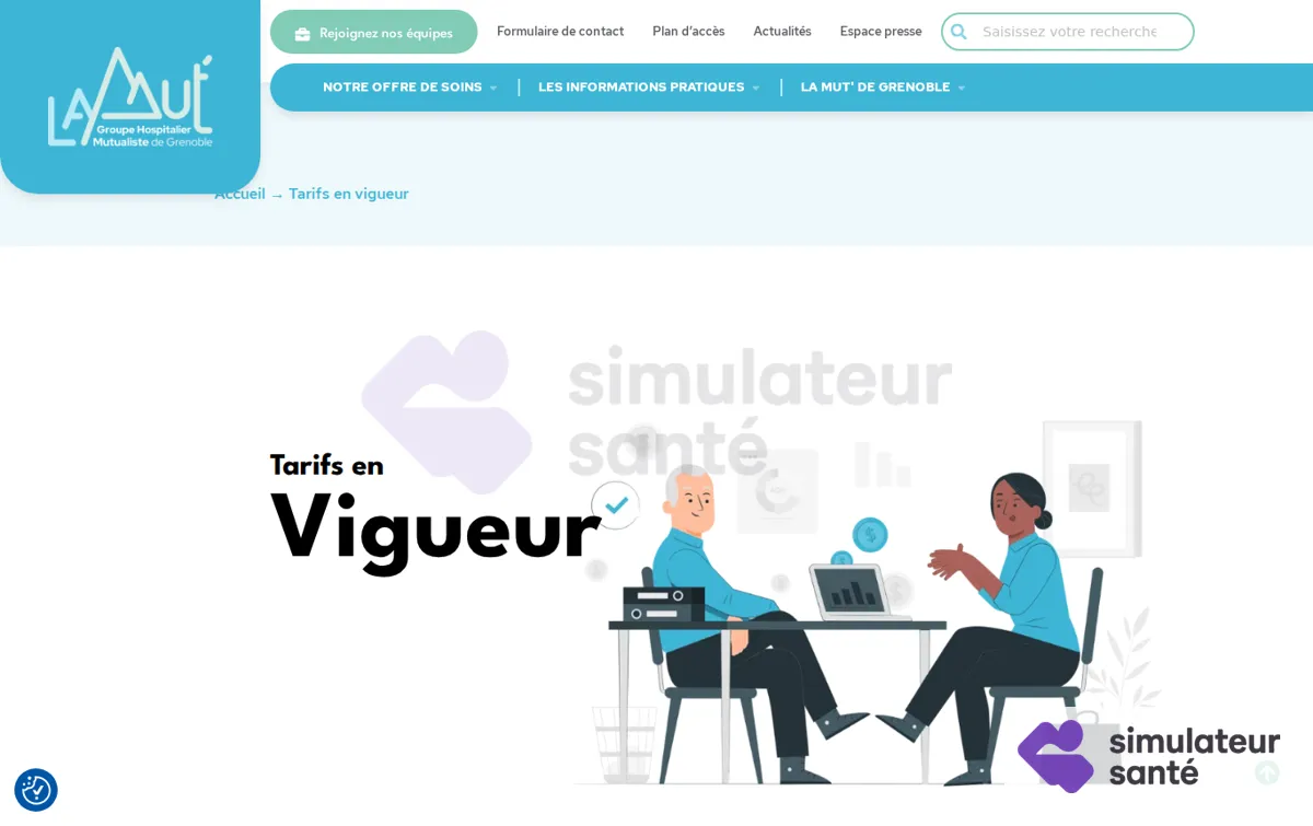 Capture : Tarifs en vigueur - Groupe Hospitalier Mutualiste de Grenoble