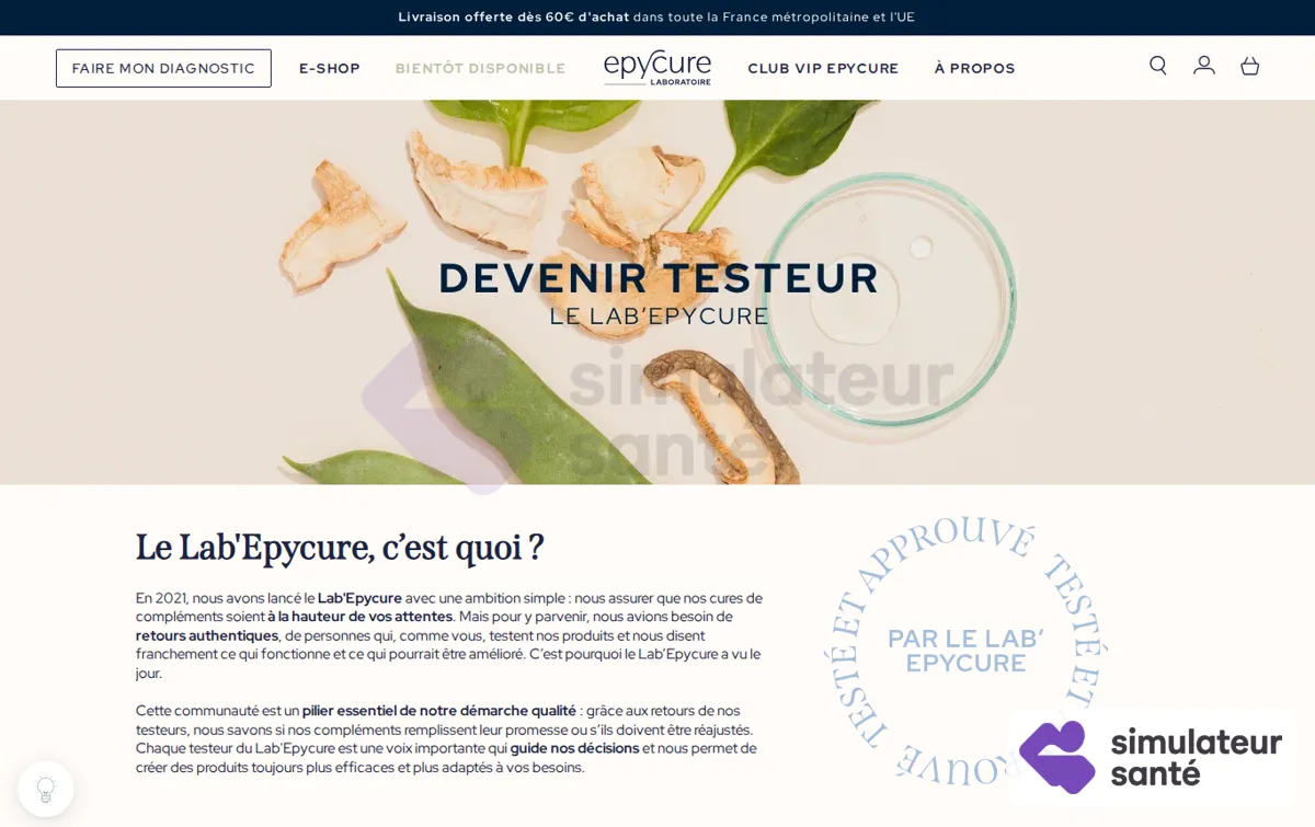 Capture : Devenir testeur Epycure – Epycure Laboratoire